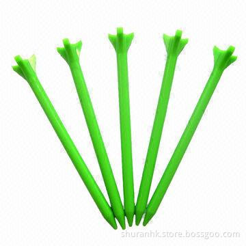 Golf Plastic Tees, Customized Logos Printing Accepted